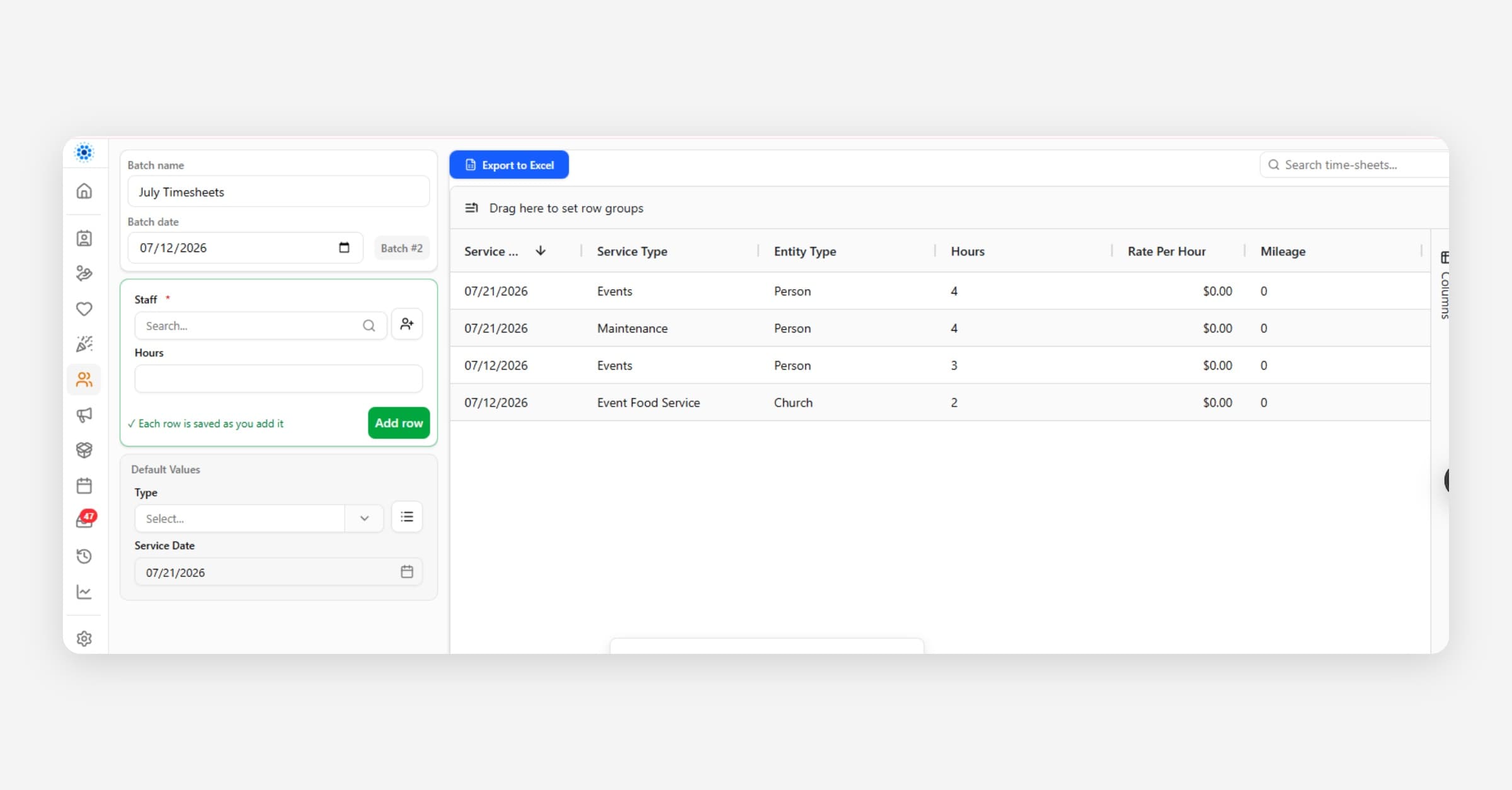 How to Create a Time Sheet Batch