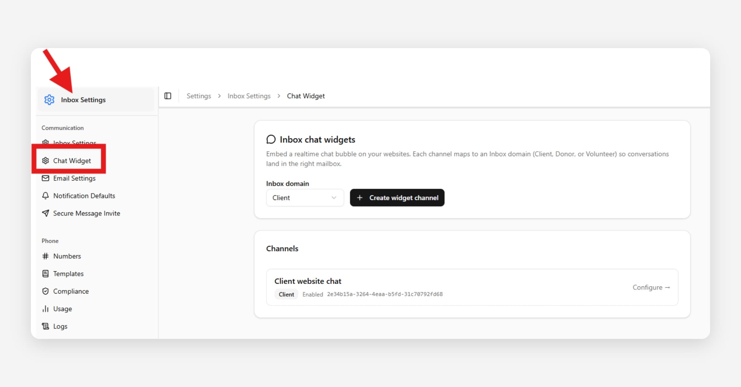 Website Chat Widget
