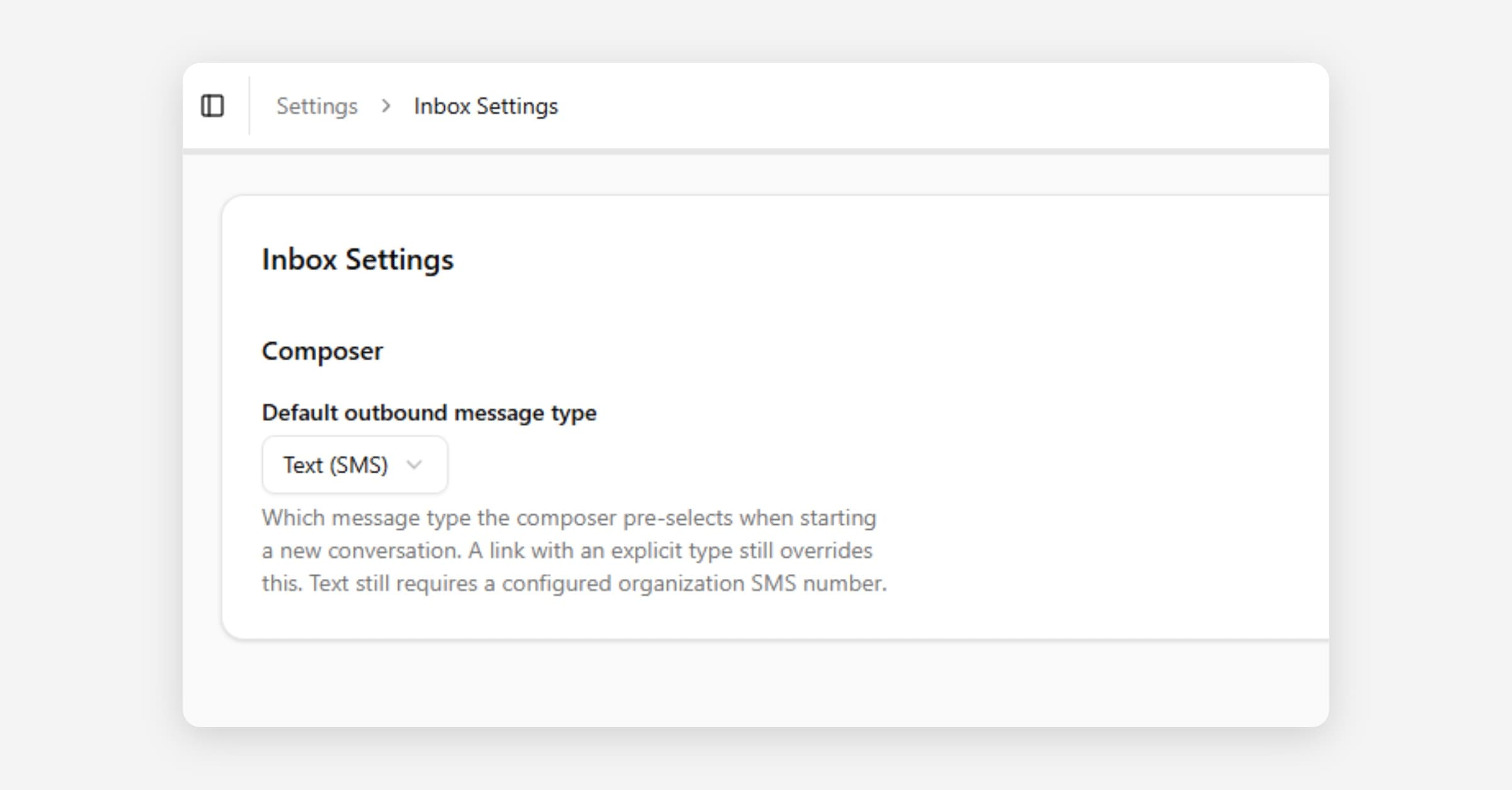 Inbox Settings